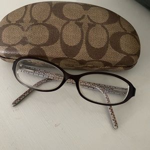 Women’s Coach prescription glasses with case